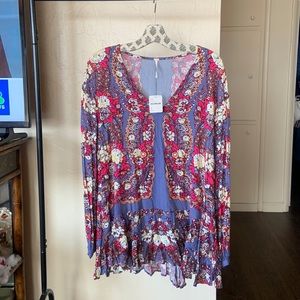 Womans printed Free People tunic sz S